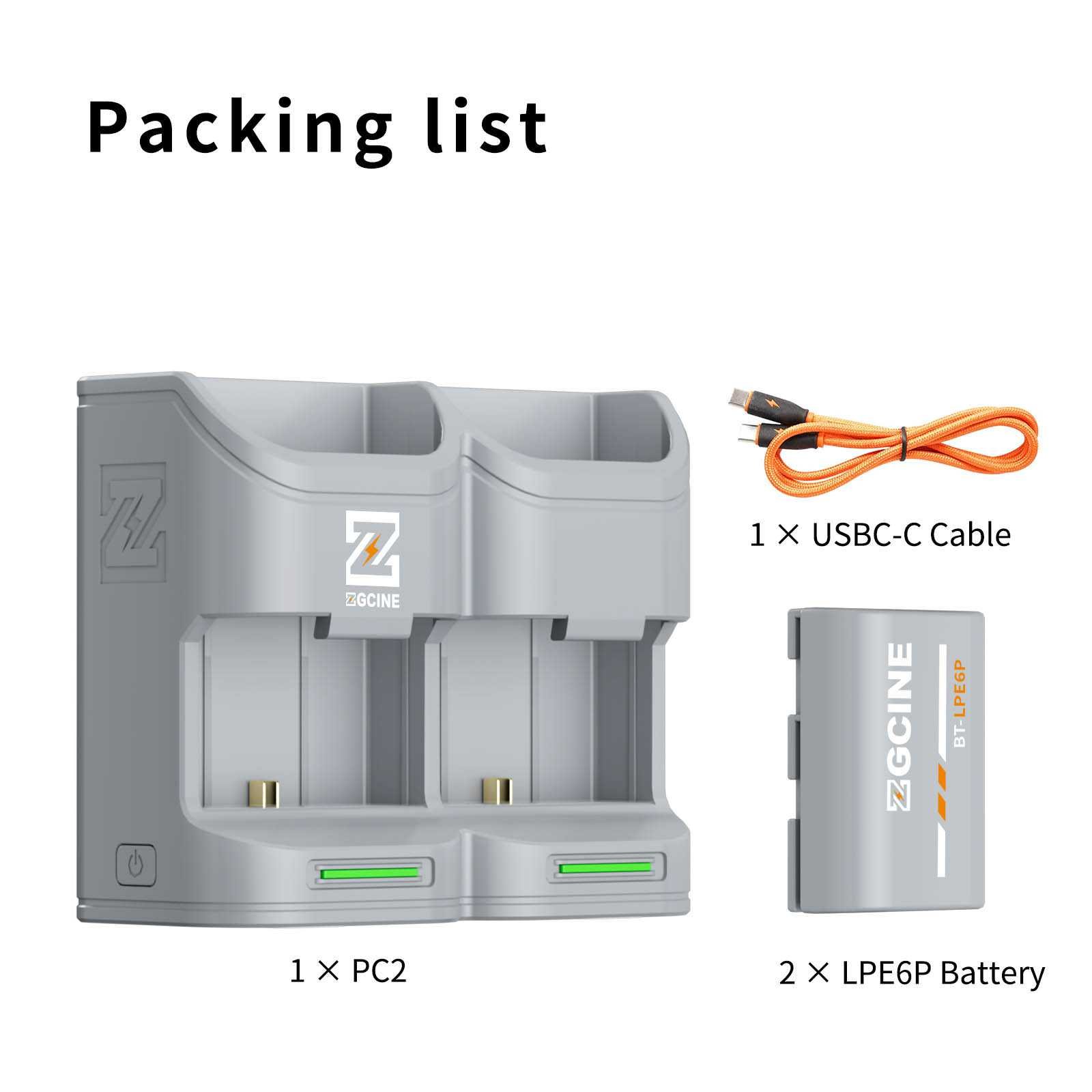 Charging case 2X inclusief 2 accu's Canon LP-E6P - Afbeelding 8