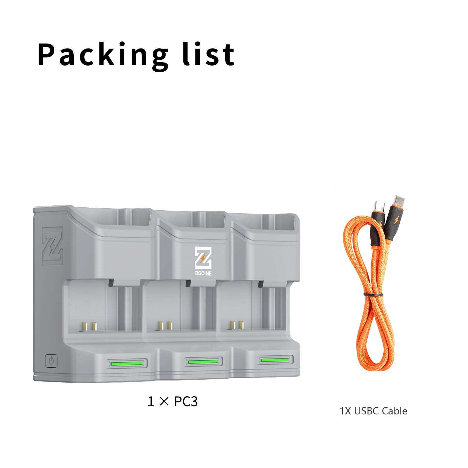 Charging case voor 3 accu's Sony NP-FZ100 - Afbeelding 5