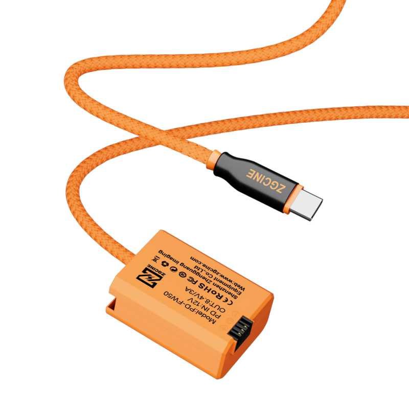 Dummy accu-kabel USB-C naar Sony NP-FW50 - Afbeelding 4