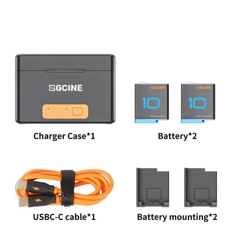 Oplaadcase voor GoPro Hero 901 + 2x 901 accu - Afbeelding 3
