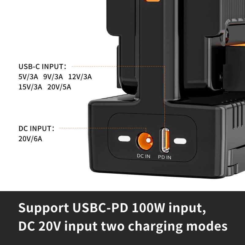 Charger for Dual V-Mount Battery with hot switching - Afbeelding 3
