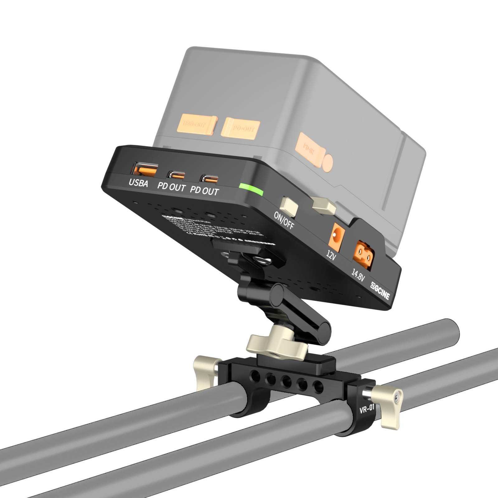 V-Mount Plate Tiltable - on 15mm rod mount - Afbeelding 4