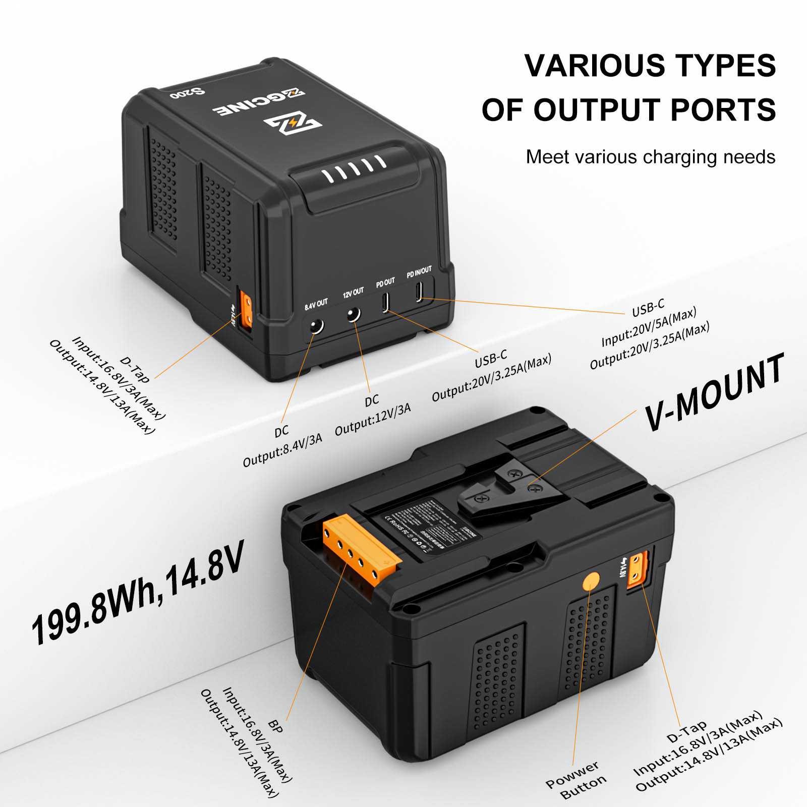 V-Mount Battery 200Wh S-series - Afbeelding 4