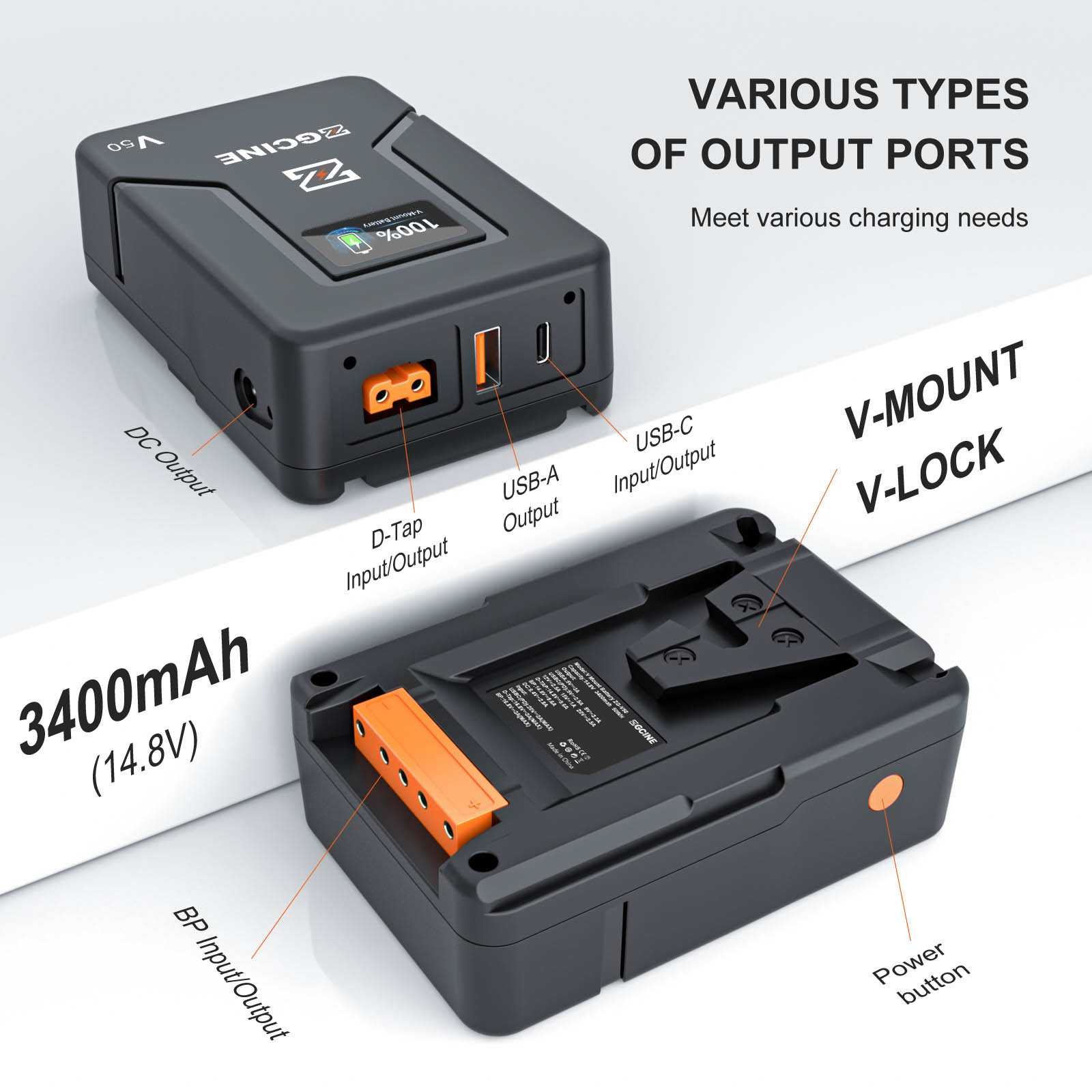 V-Mount Battery 50Wh V-series - Afbeelding 3