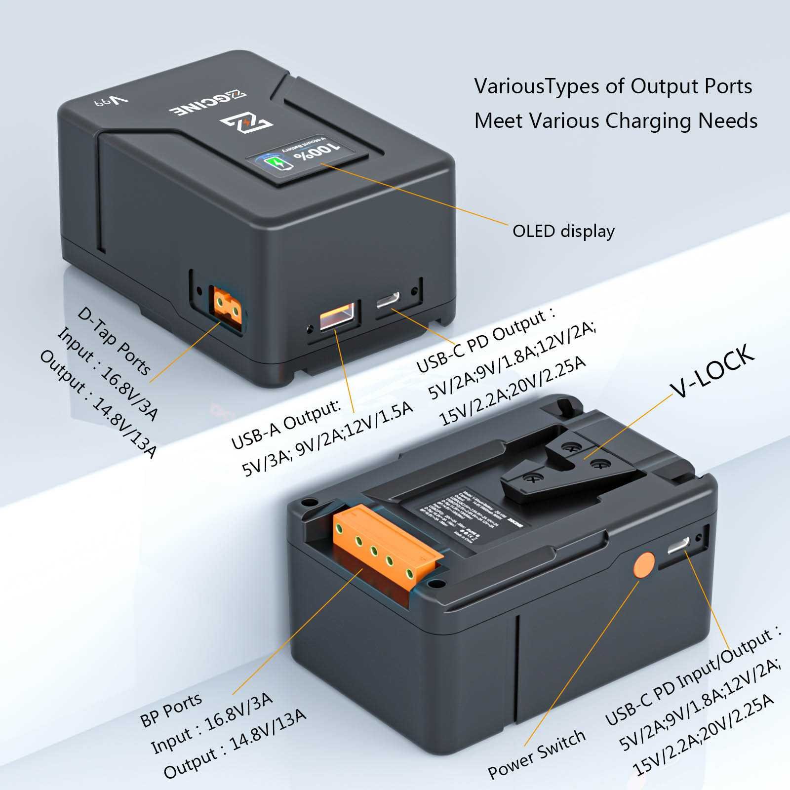 V-Mount Battery 99Wh V-series - Afbeelding 2